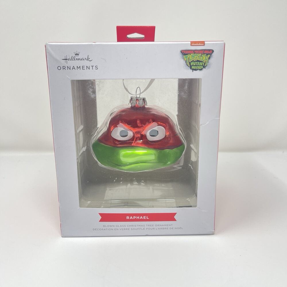 Teenage Mutant Ninja Turtles Rapheal Blown Glass Ornament 2024 Hallmark New